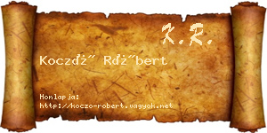 Koczó Róbert névjegykártya